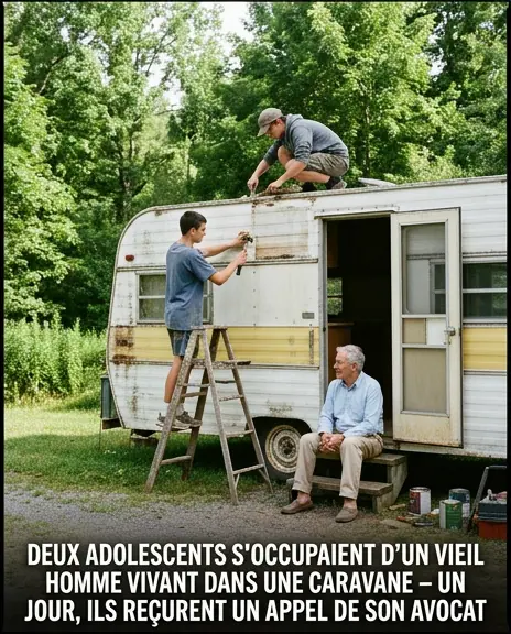 Deux camarades de classe soccupaient dun homme age qui vivait dans une caravane un jour ils ont recu un appel de son avocat.jpg